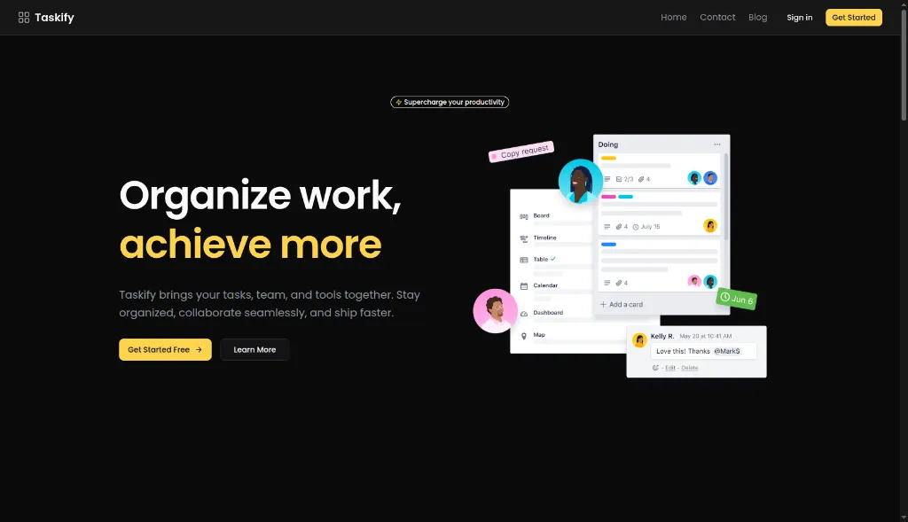 Kanban board application — task management with boards, columns, and drag-and-drop
